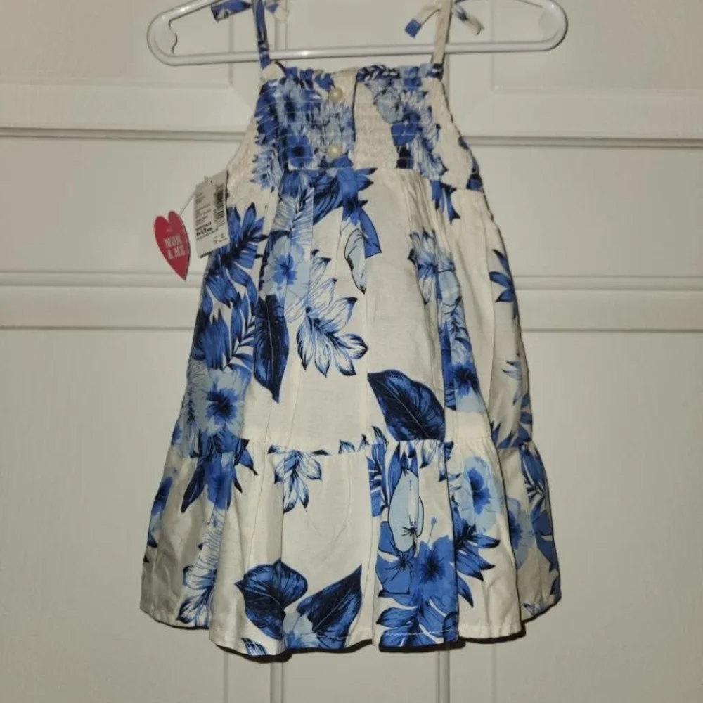 The Children's Place White and Blue Floral Dress - Picture 2 of 3